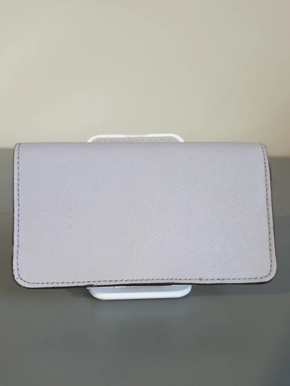 HENRI BENDEL NEW YORK Lavender Saffiano Leather Bifold Wallet